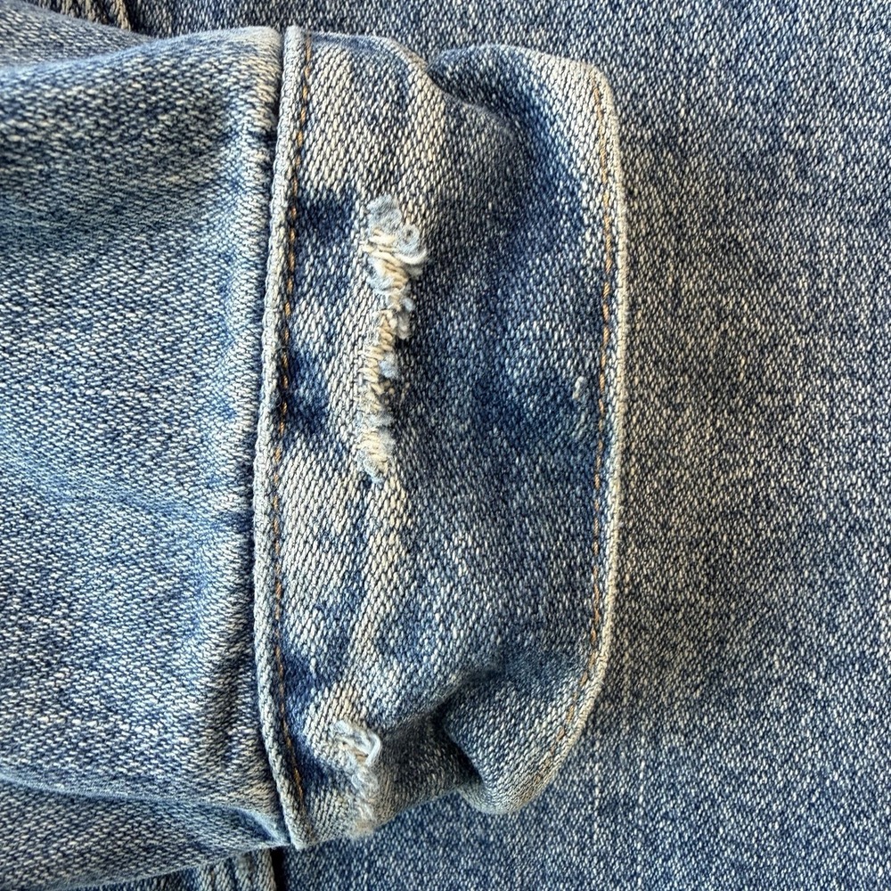 Hollister Sanforized Original California Denim Jean Distressed Jacket‎ Size L - Picture 8 of 11